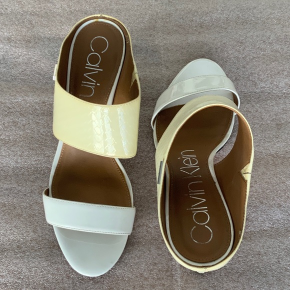 Calvin Klein Women's Cream and White Mules - Picture 5 of 6